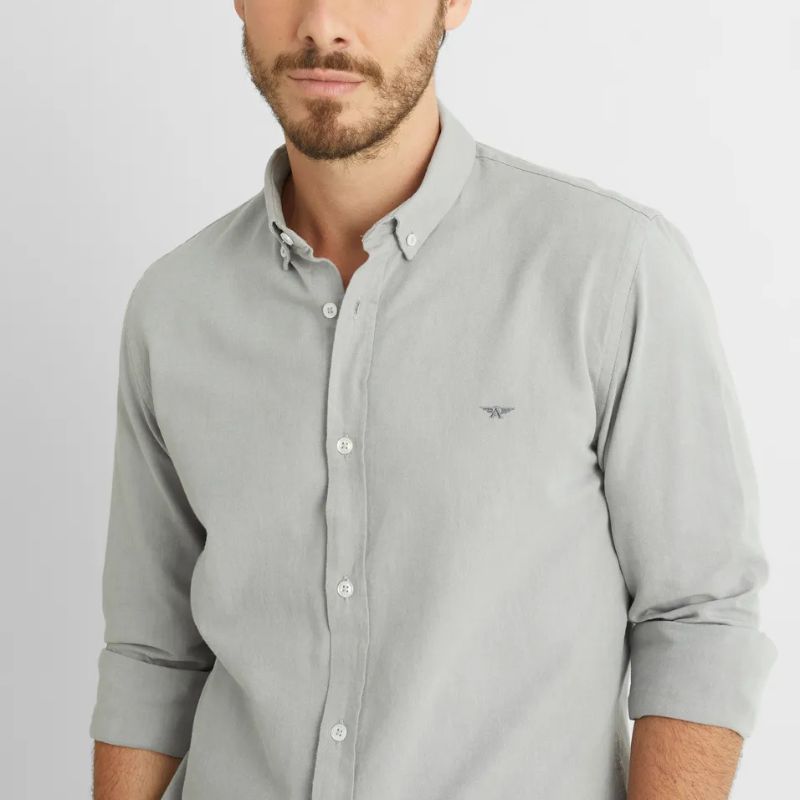 Camisa Manga Longa Slim Fit Oxford